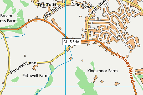 GL15 6HA map - OS VectorMap District (Ordnance Survey)