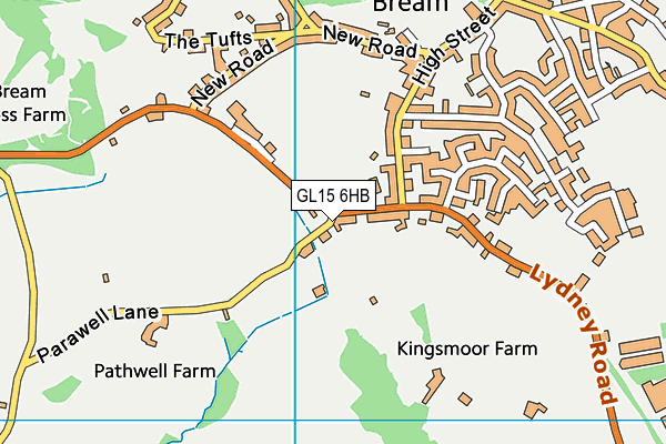 GL15 6HB map - OS VectorMap District (Ordnance Survey)