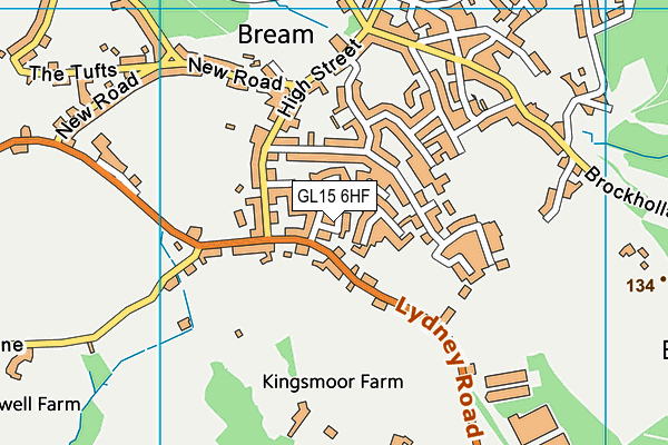 GL15 6HF map - OS VectorMap District (Ordnance Survey)