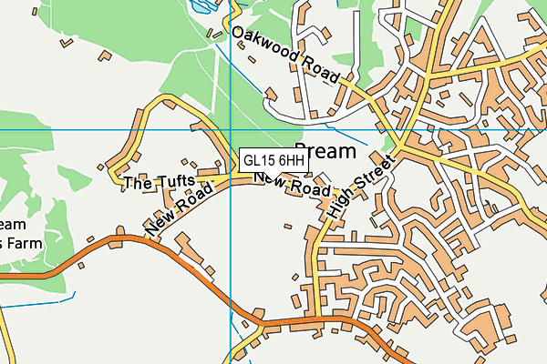 GL15 6HH map - OS VectorMap District (Ordnance Survey)