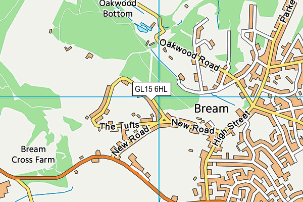 GL15 6HL map - OS VectorMap District (Ordnance Survey)