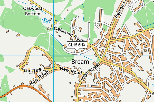 GL15 6HX map - OS VectorMap District (Ordnance Survey)