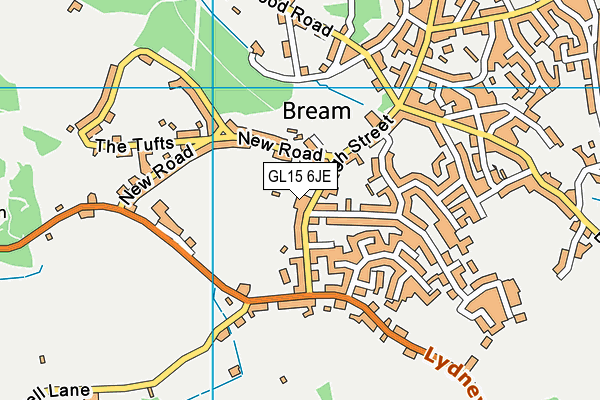 GL15 6JE map - OS VectorMap District (Ordnance Survey)
