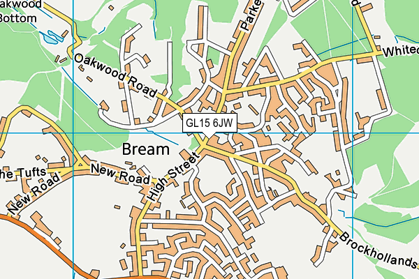 GL15 6JW map - OS VectorMap District (Ordnance Survey)