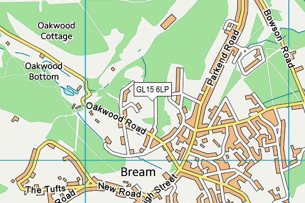 GL15 6LP map - OS VectorMap District (Ordnance Survey)