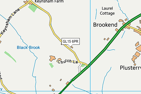 GL15 6PR map - OS VectorMap District (Ordnance Survey)