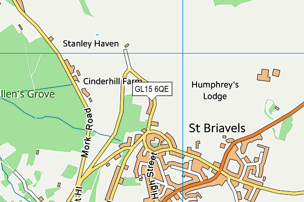 GL15 6QE map - OS VectorMap District (Ordnance Survey)