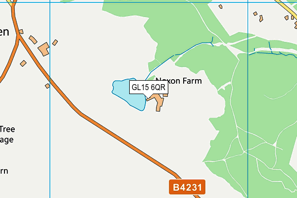 GL15 6QR map - OS VectorMap District (Ordnance Survey)