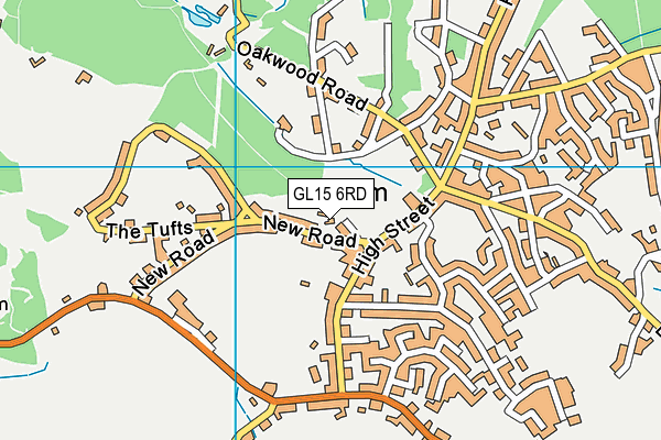 GL15 6RD map - OS VectorMap District (Ordnance Survey)