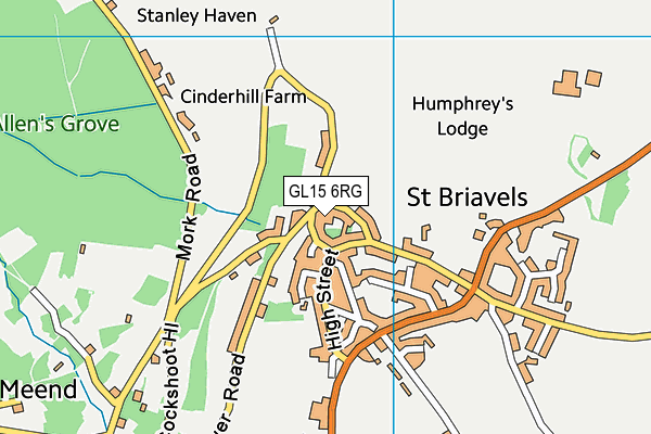 GL15 6RG map - OS VectorMap District (Ordnance Survey)