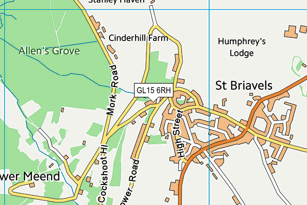 GL15 6RH map - OS VectorMap District (Ordnance Survey)