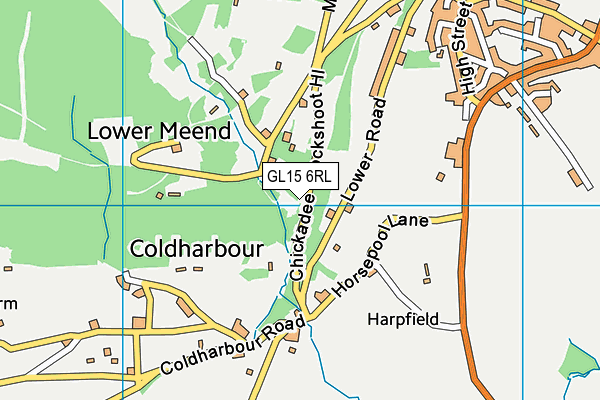 GL15 6RL map - OS VectorMap District (Ordnance Survey)