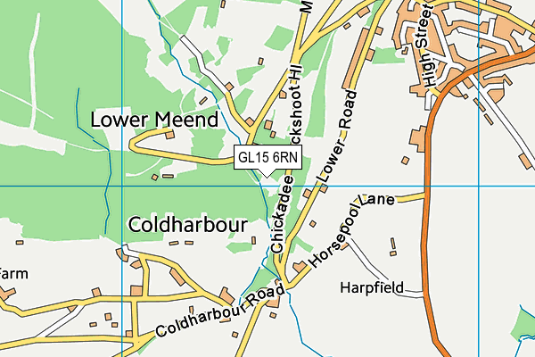 GL15 6RN map - OS VectorMap District (Ordnance Survey)