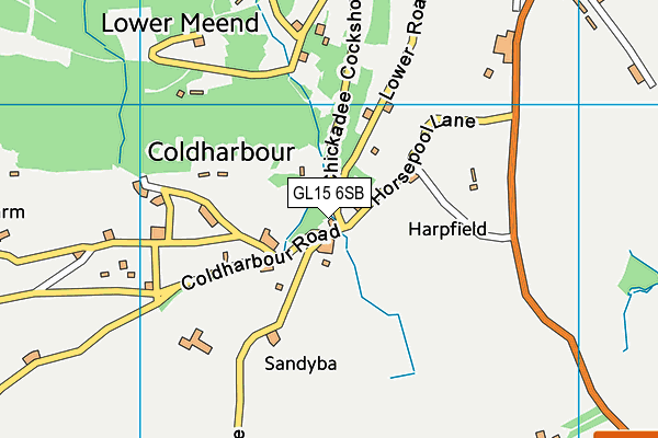 GL15 6SB map - OS VectorMap District (Ordnance Survey)