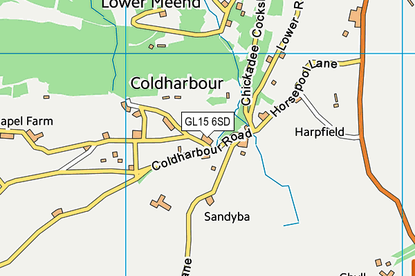 GL15 6SD map - OS VectorMap District (Ordnance Survey)