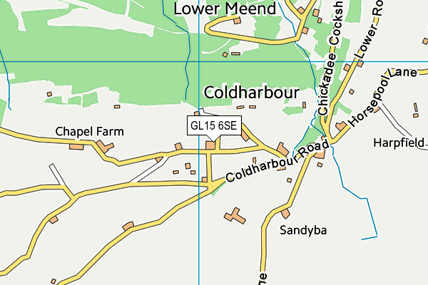 GL15 6SE map - OS VectorMap District (Ordnance Survey)