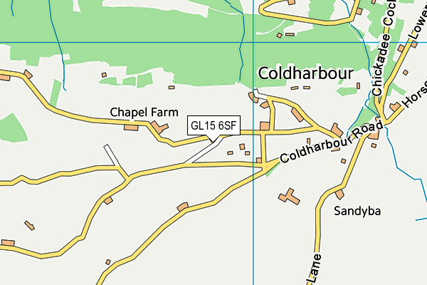 GL15 6SF map - OS VectorMap District (Ordnance Survey)