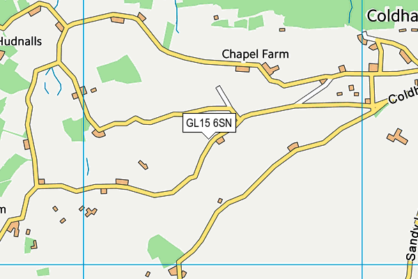 GL15 6SN map - OS VectorMap District (Ordnance Survey)