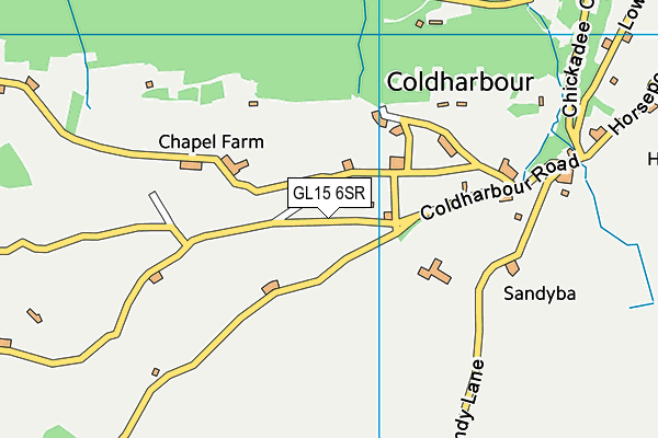 GL15 6SR map - OS VectorMap District (Ordnance Survey)