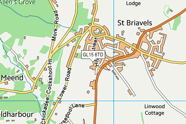 GL15 6TD map - OS VectorMap District (Ordnance Survey)