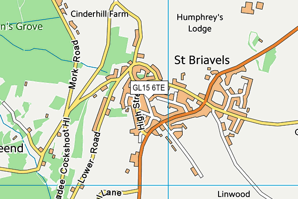 GL15 6TE map - OS VectorMap District (Ordnance Survey)