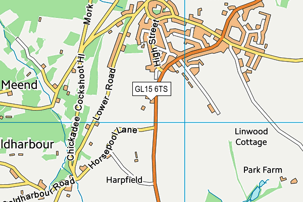 GL15 6TS map - OS VectorMap District (Ordnance Survey)