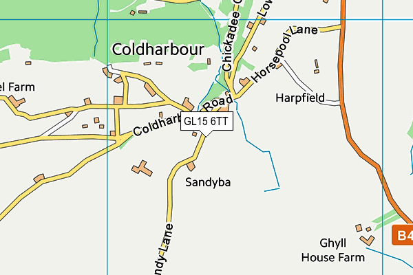 GL15 6TT map - OS VectorMap District (Ordnance Survey)