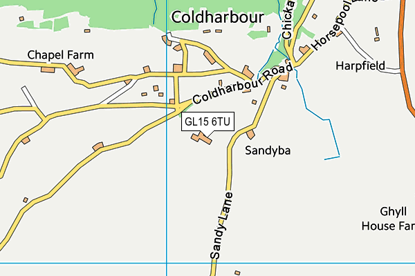 GL15 6TU map - OS VectorMap District (Ordnance Survey)