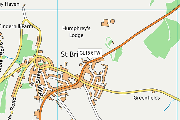 St Briavels Recreation Ground map (GL15 6TW) - OS VectorMap District (Ordnance Survey)