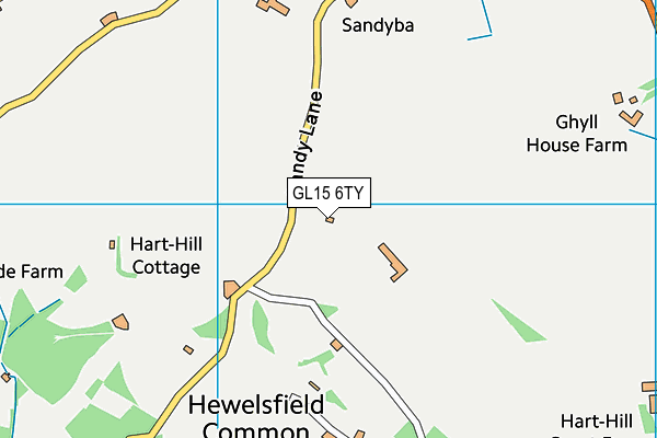 GL15 6TY map - OS VectorMap District (Ordnance Survey)