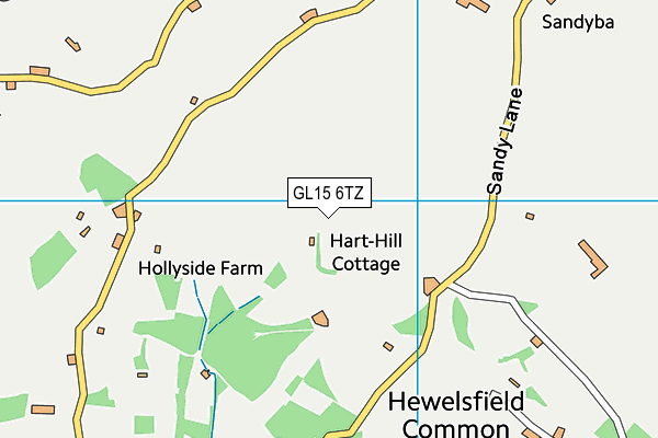 GL15 6TZ map - OS VectorMap District (Ordnance Survey)