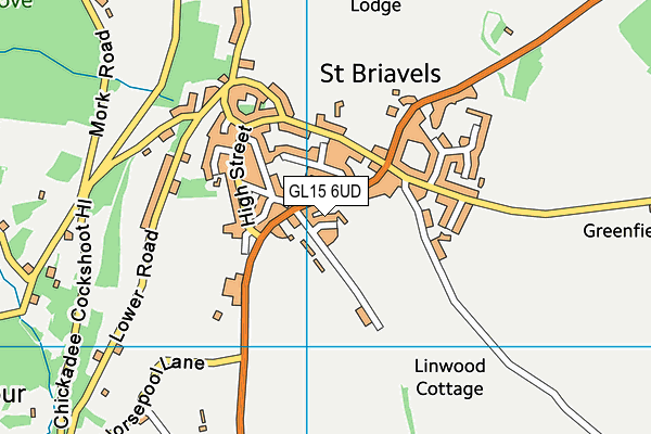 GL15 6UD map - OS VectorMap District (Ordnance Survey)