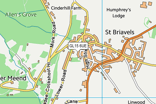GL15 6UE map - OS VectorMap District (Ordnance Survey)
