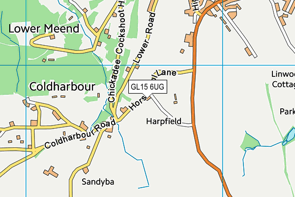 GL15 6UG map - OS VectorMap District (Ordnance Survey)