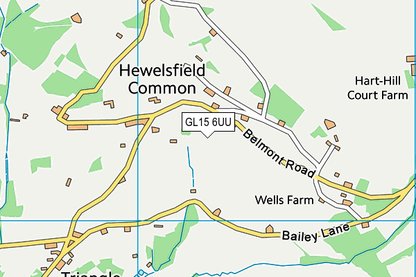 GL15 6UU map - OS VectorMap District (Ordnance Survey)