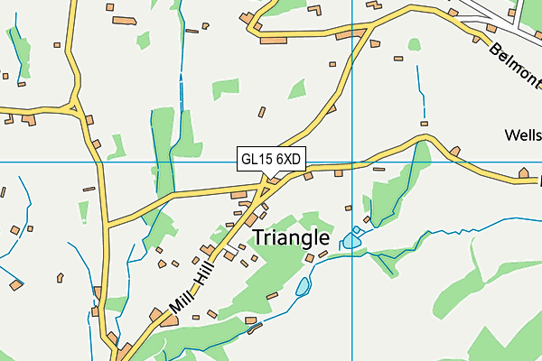 GL15 6XD map - OS VectorMap District (Ordnance Survey)