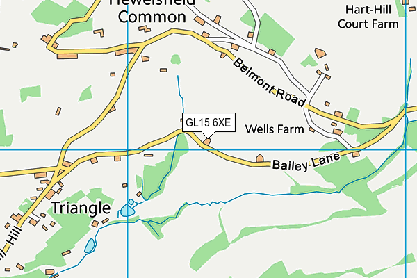 GL15 6XE map - OS VectorMap District (Ordnance Survey)