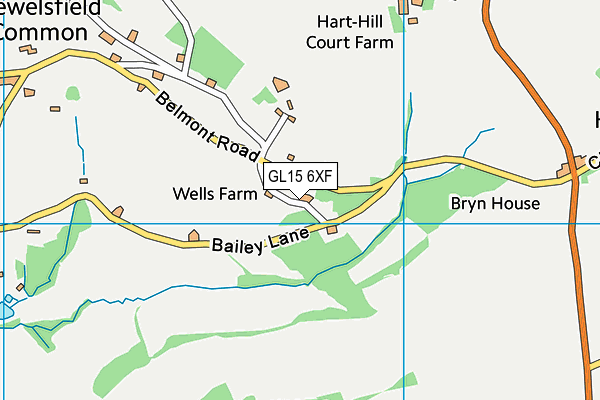 GL15 6XF map - OS VectorMap District (Ordnance Survey)