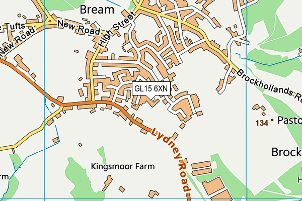 GL15 6XN map - OS VectorMap District (Ordnance Survey)