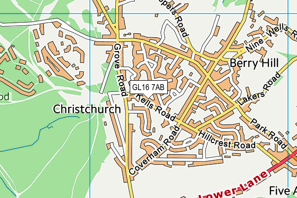 GL16 7AB map - OS VectorMap District (Ordnance Survey)