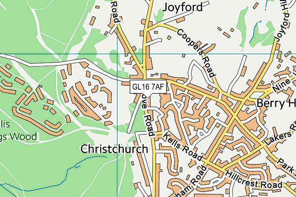 GL16 7AF map - OS VectorMap District (Ordnance Survey)