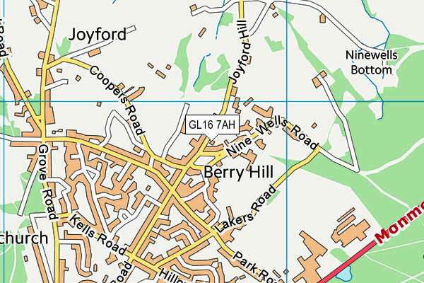 GL16 7AH map - OS VectorMap District (Ordnance Survey)