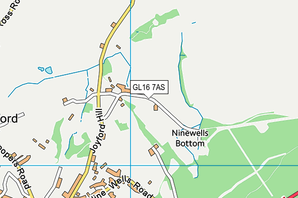 GL16 7AS map - OS VectorMap District (Ordnance Survey)