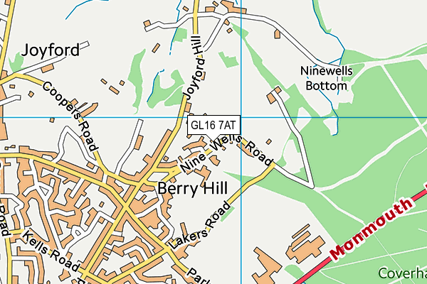 Berry Hill Primary School map (GL16 7AT) - OS VectorMap District (Ordnance Survey)