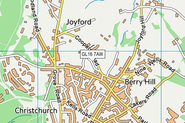 GL16 7AW map - OS VectorMap District (Ordnance Survey)