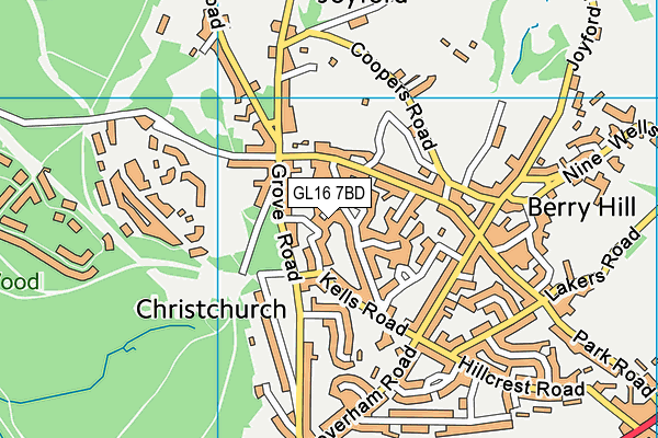 GL16 7BD map - OS VectorMap District (Ordnance Survey)