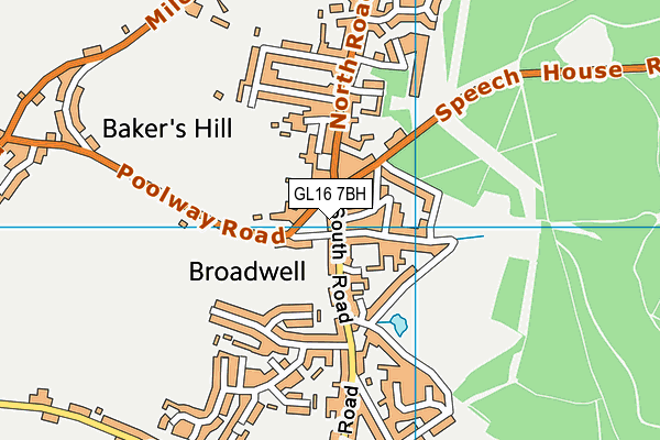 GL16 7BH map - OS VectorMap District (Ordnance Survey)