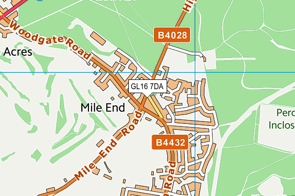 GL16 7DA map - OS VectorMap District (Ordnance Survey)