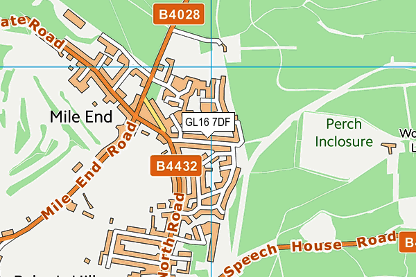 GL16 7DF map - OS VectorMap District (Ordnance Survey)
