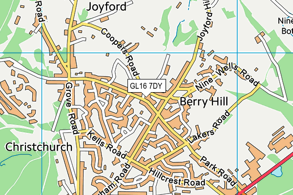 GL16 7DY map - OS VectorMap District (Ordnance Survey)